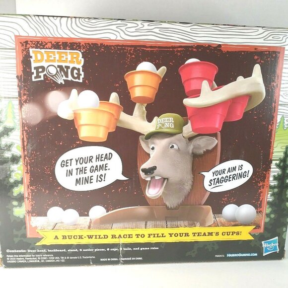 Hasbro Deer Pong Features Talking Deer Head and Music Bucky The Stag - Picture 2 of 10